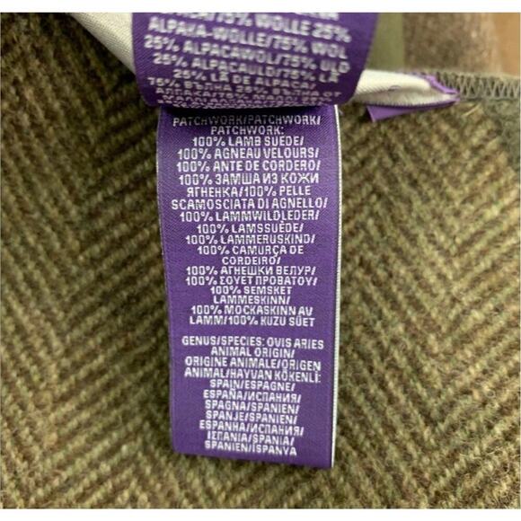 Ralph Lauren Collection Patchwork Poncho Runway 2016 Wool Suede Fringe Coat M/L - Picture 11 of 12